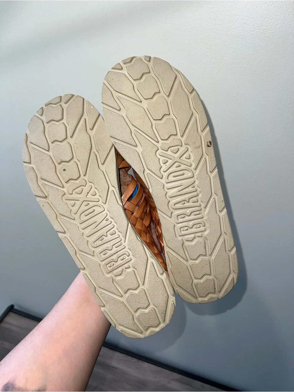 Haurache sandals by Brand X Hauraches in tan leather